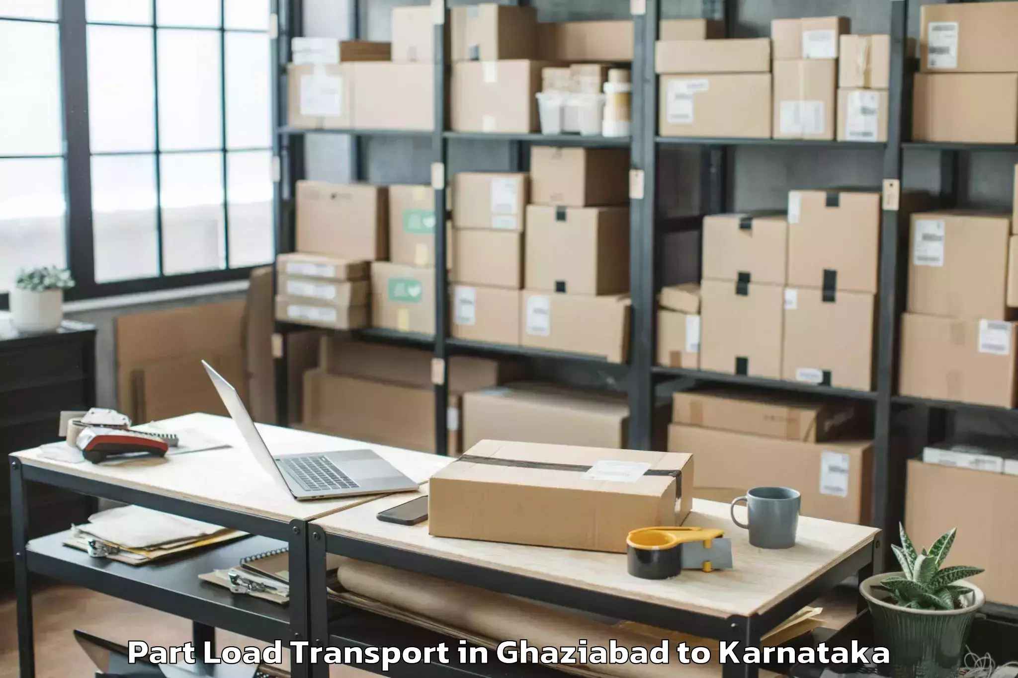 Professional Ghaziabad to Savanur Part Load Transport